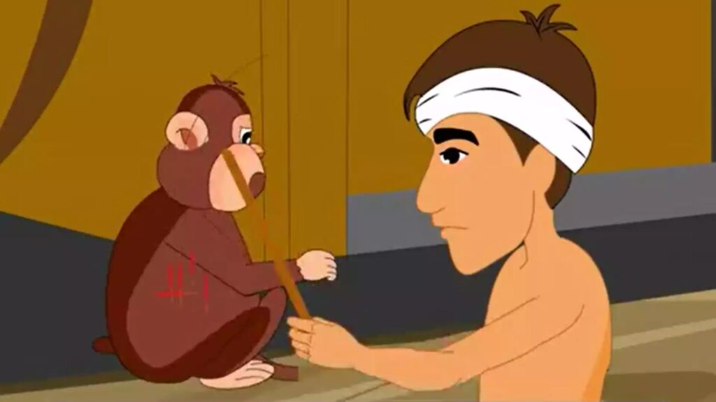 naughty-monkey-and-the-carpenter-short-moral-story