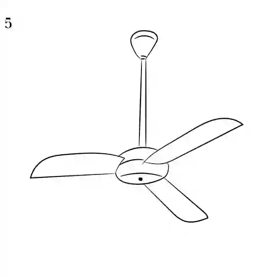 How-to-draw-Ceiling-Fan-in-simple-steps-for-beginners