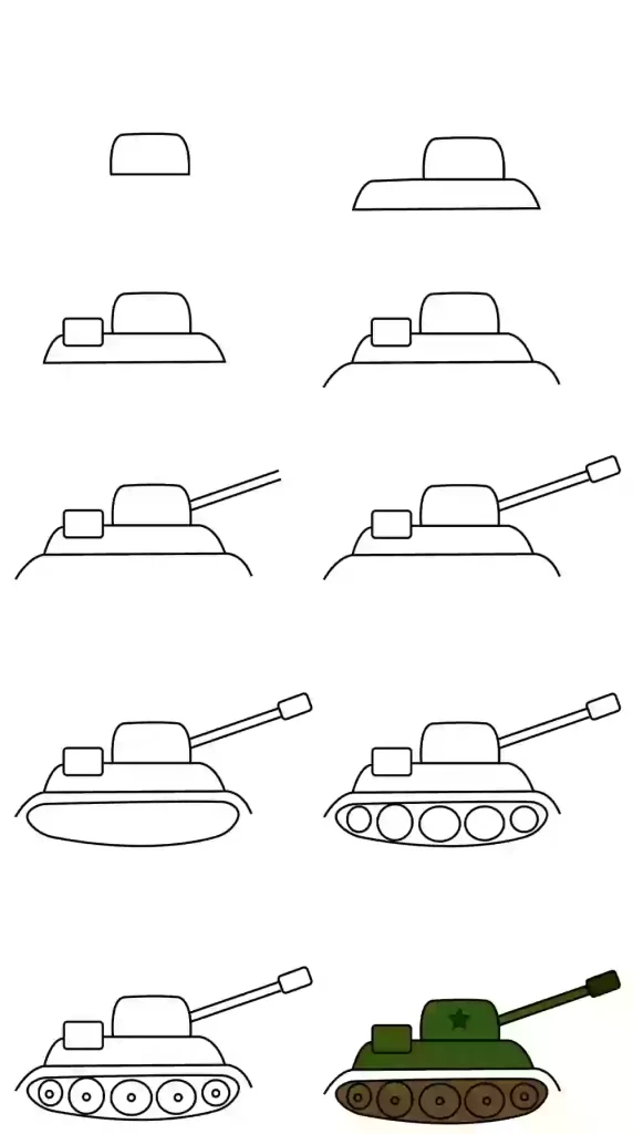 Learn-How-to-Draw-Tank-in-simple-steps