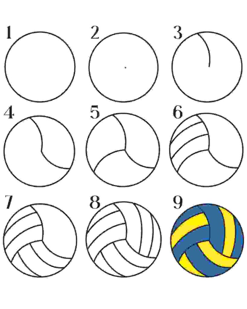How-to-Draw-A-Volleyball