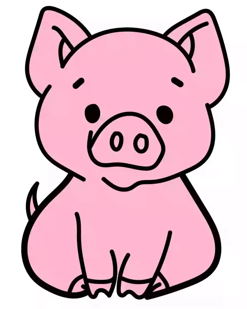 How-to-Draw-Pig-drawing