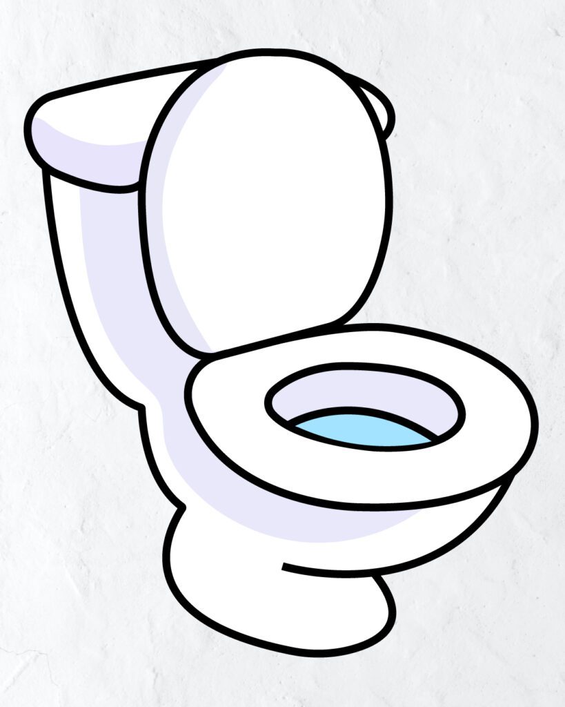 How To Draw Toilet In Simple Steps For Kids
