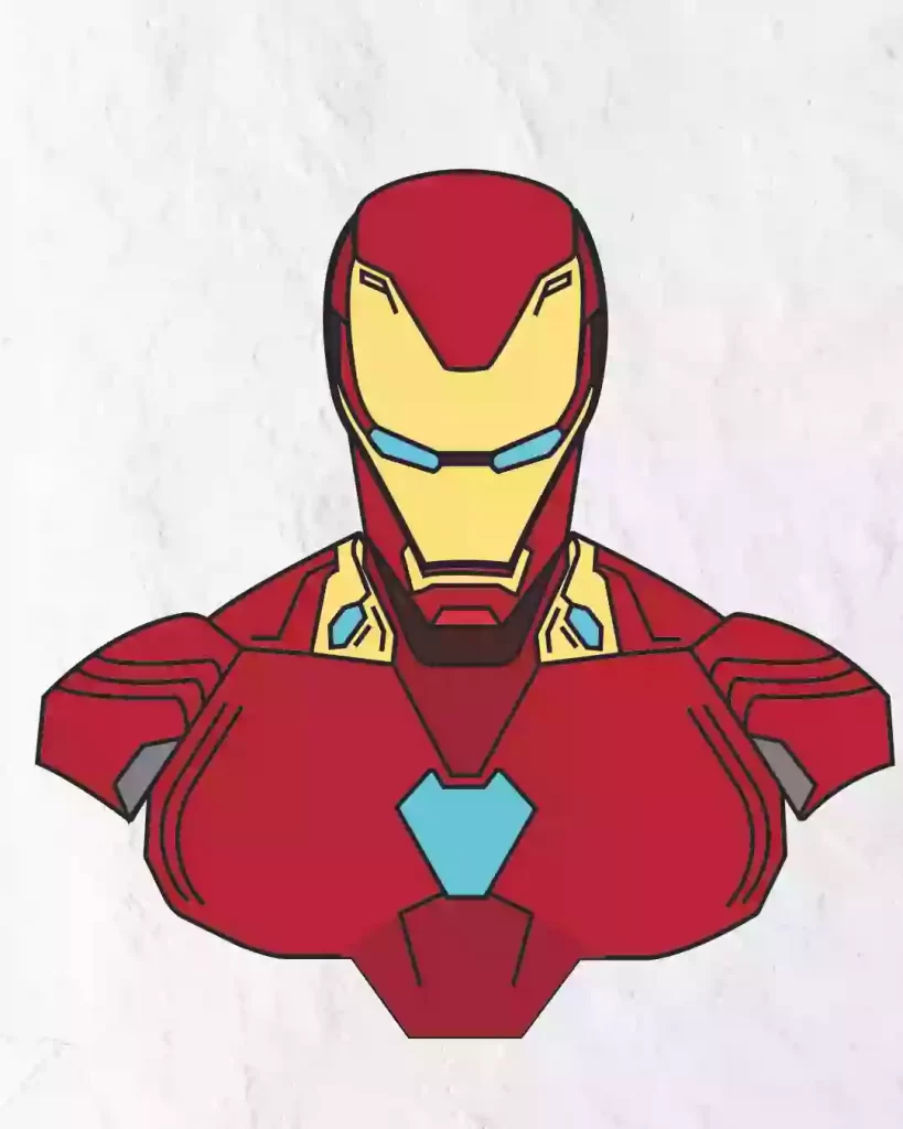 How To Draw Iron Man In Simple And East Steps For Beginner