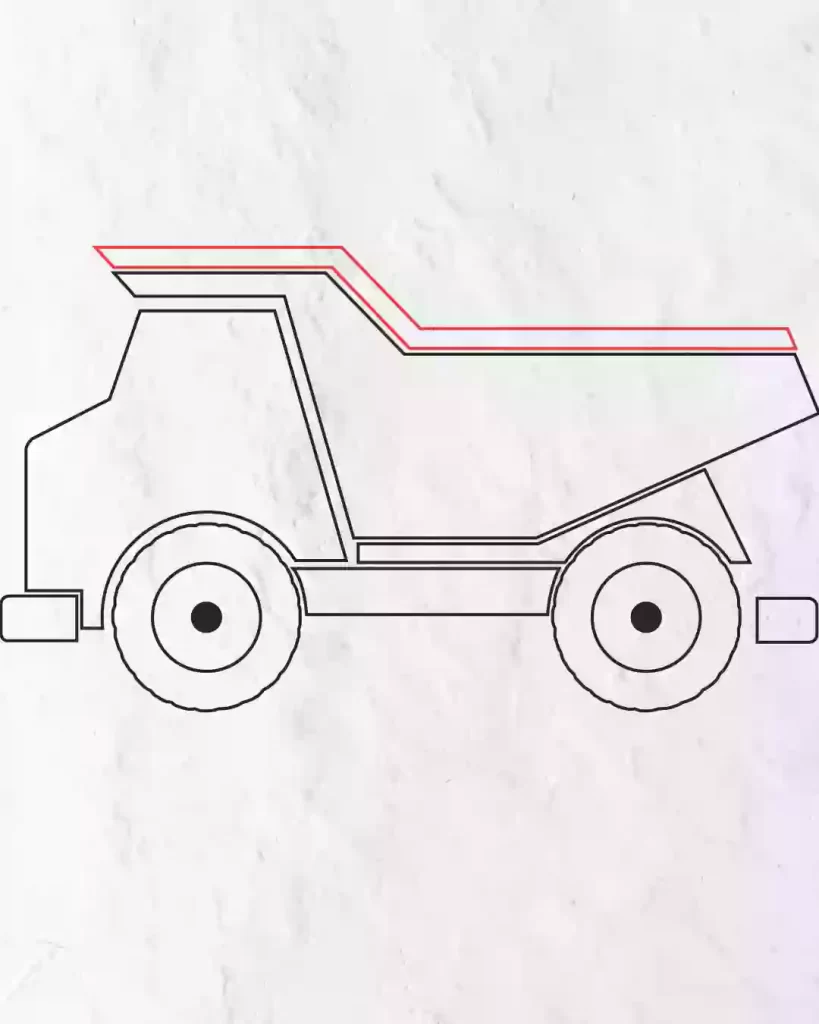 How To Draw Dump Truck In 9 Easy Steps