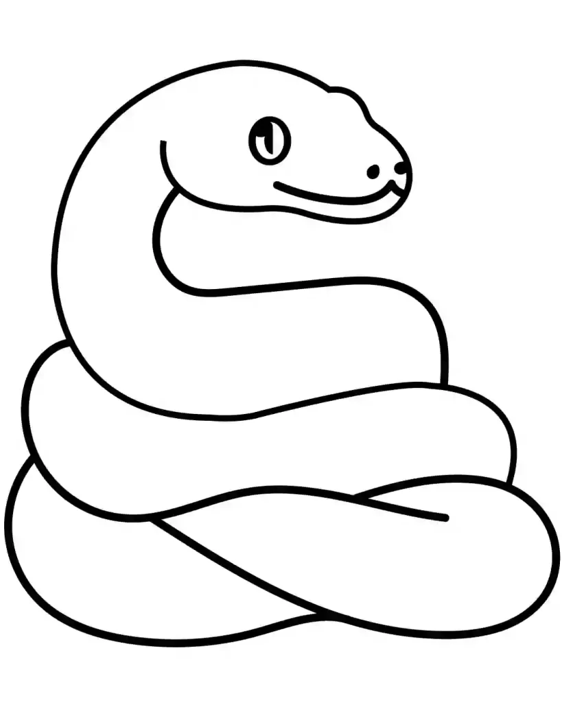How To Draw Snake In Simple And Easy Steps