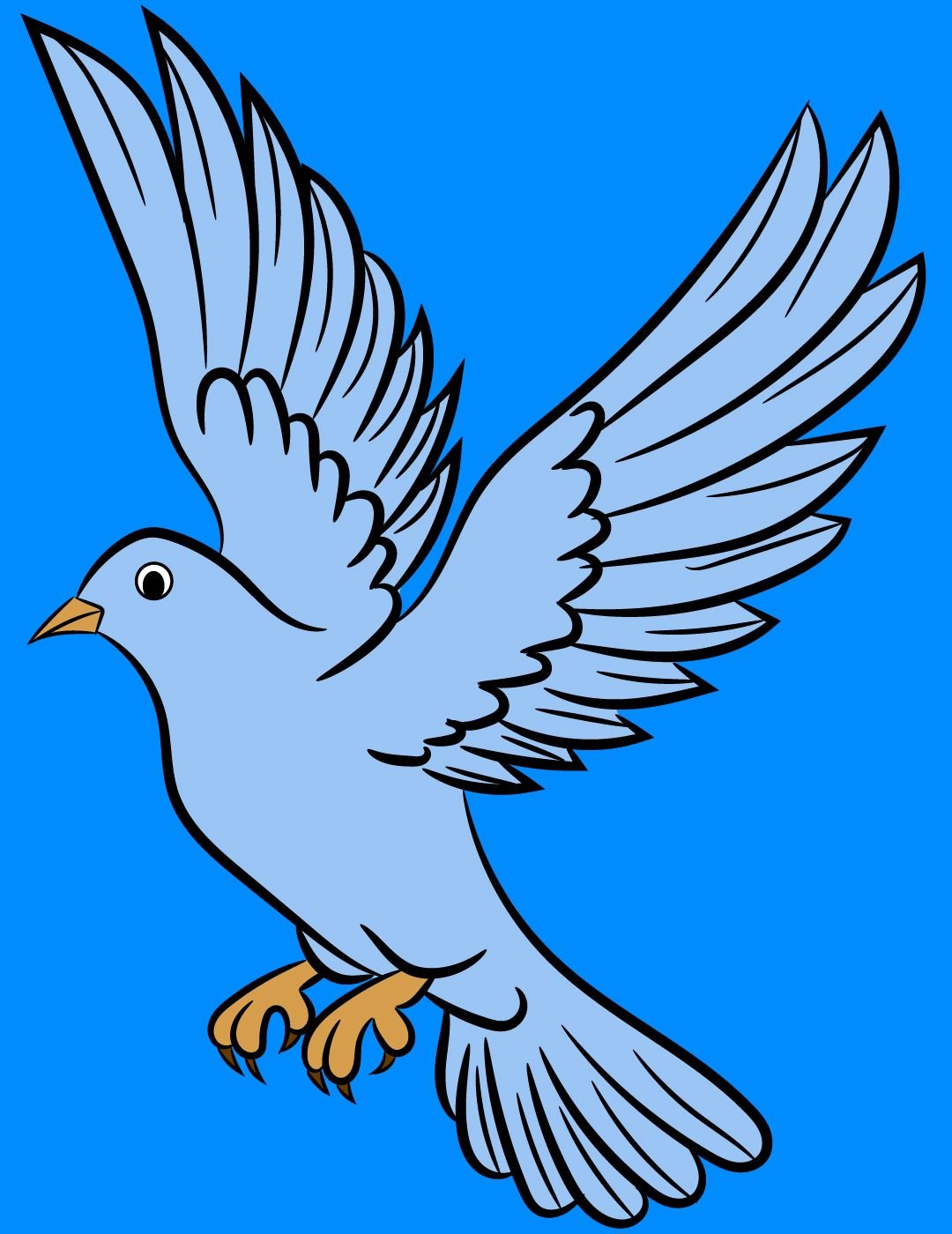 How-to-Draw-a-Flying-Dove-Bird