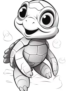 Baby-Sea-Turtle-Coloring-Page