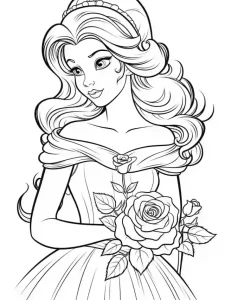 Belle-Disney-Princess-Coloring-Pages
