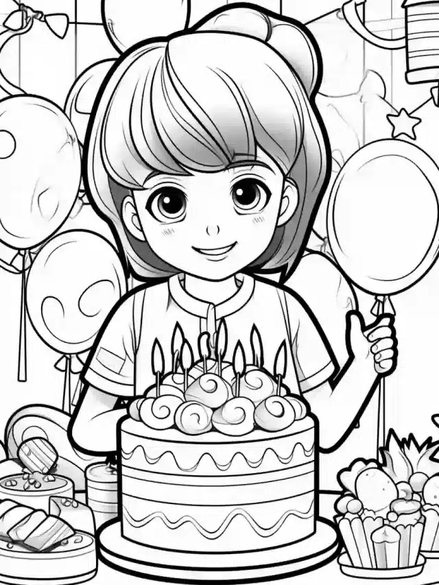 Printable Happy Birthday Coloring Pages (Updated 2023)