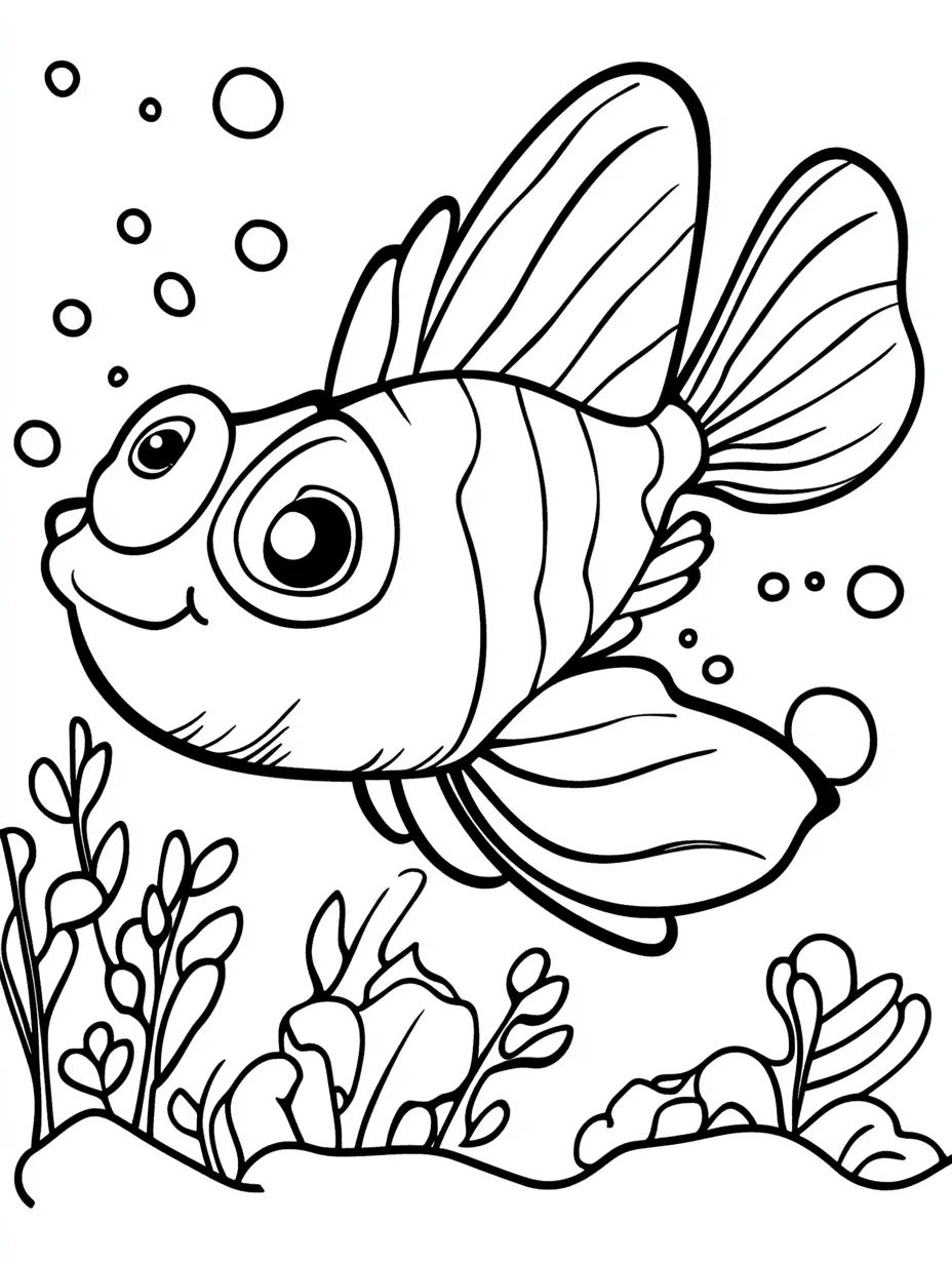 Free Fish Coloring Pages for Kids (2024 Printables) - Storiespub